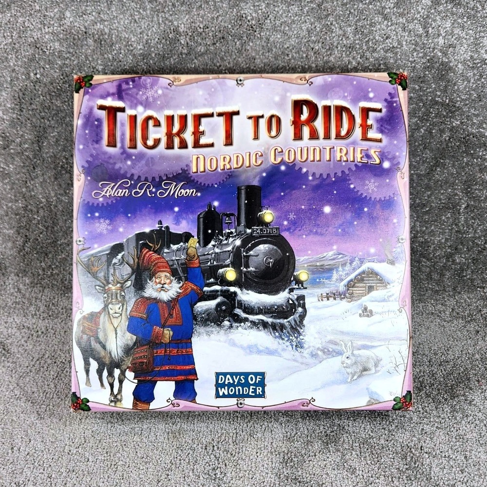 Days of Wonder Ticket to Ride Nordic Countries Board Game Purple Winter Edition